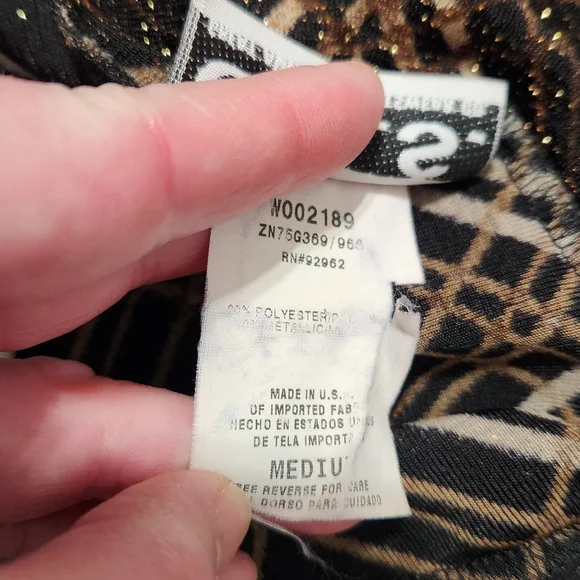 90s Y2K G.A.S. Metallic Plaid Brown Mockneck Mini Dress Size Medium - Picture 5 of 12